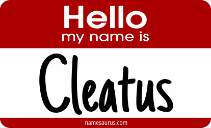 Hello my name is Cleatus png download