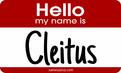 Hello my name is Cleitus png download