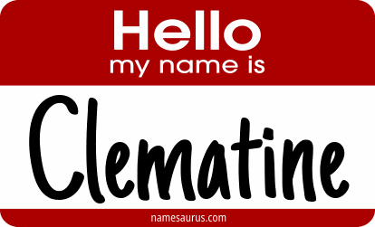Hello my name is Clematine png download