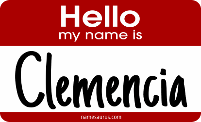 Hello my name is Clemencia png download