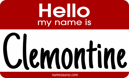 Hello my name is Clemontine png download