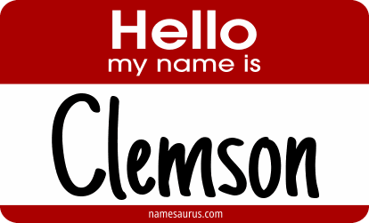 Hello my name is Clemson png download