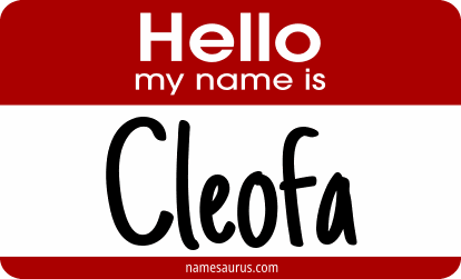 Hello my name is Cleofa png download
