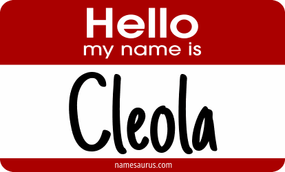 Hello my name is Cleola png download