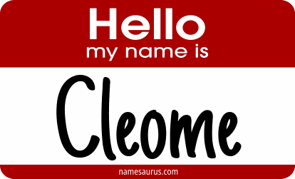 Hello my name is Cleome png download