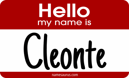 Hello my name is Cleonte png download