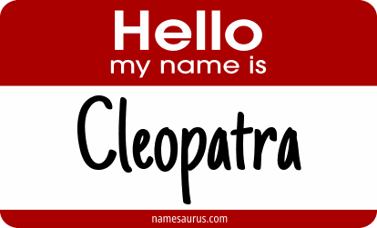 Hello my name is Cleopatra png download
