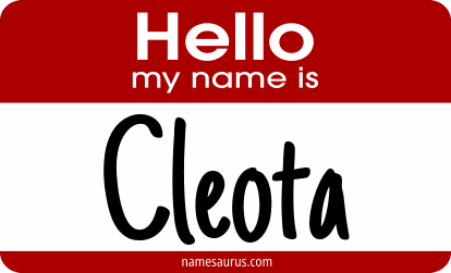 Hello my name is Cleota png download
