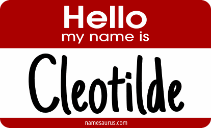 Hello my name is Cleotilde png download
