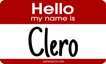 Hello my name is Clero png download