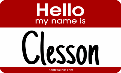 Hello my name is Clesson png download
