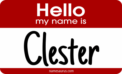 Hello my name is Clester png download