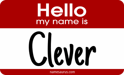 Hello my name is Clever png download