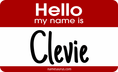 Hello my name is Clevie png download