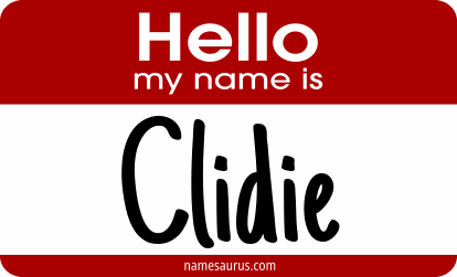 Hello my name is Clidie png download