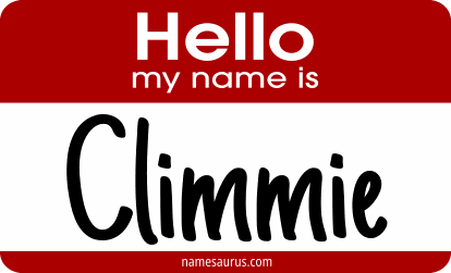 Hello my name is Climmie png download