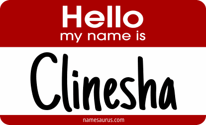 Hello my name is Clinesha png download