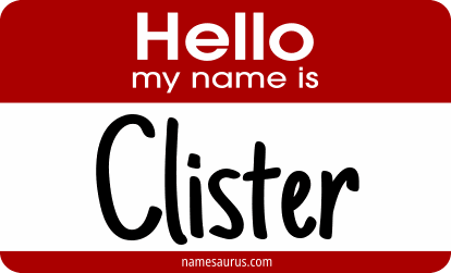 Hello my name is Clister png download