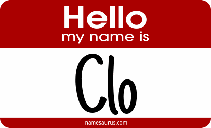 Hello my name is Clo png download