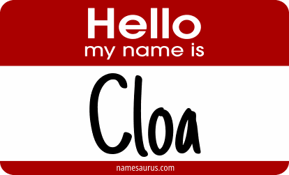 Hello my name is Cloa png download