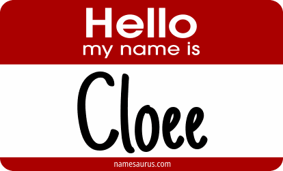Hello my name is Cloee png download