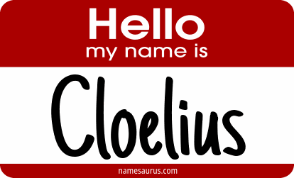 Hello my name is Cloelius png download