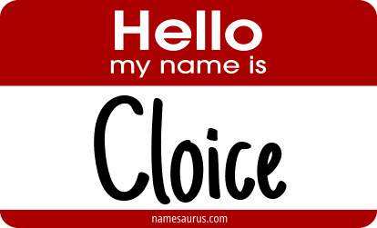 Hello my name is Cloice png download