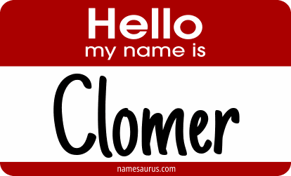 Hello my name is Clomer png download