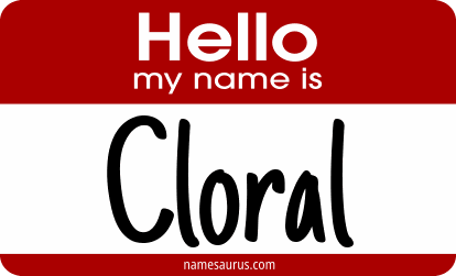 Hello my name is Cloral png download