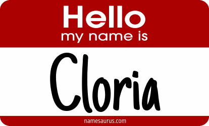 Hello my name is Cloria png download