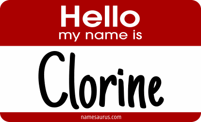 Hello my name is Clorine png download