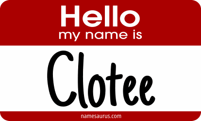Hello my name is Clotee png download