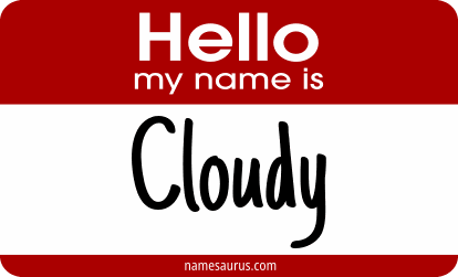 Hello my name is Cloudy png download