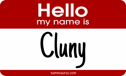 Hello my name is Cluny png download