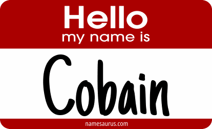 Hello my name is Cobain png download