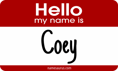 Hello my name is Coey png download