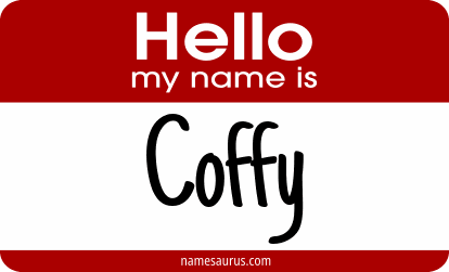 Hello my name is Coffy png download