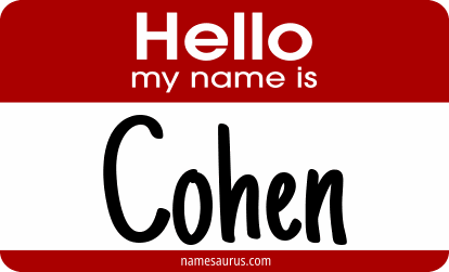 Hello my name is Cohen png download