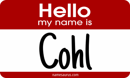 Hello my name is Cohl png download
