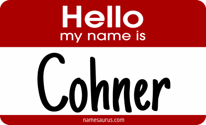Hello my name is Cohner png download