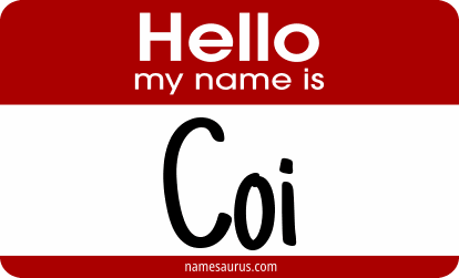 Hello my name is Coi png download
