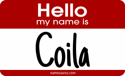 Hello my name is Coila png download