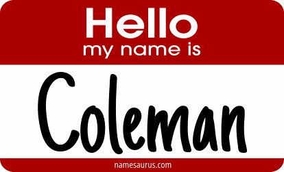 Hello my name is Coleman png download