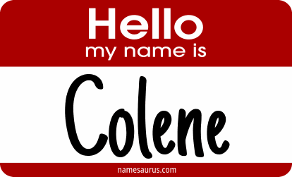 Hello my name is Colene png download