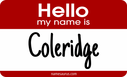 Hello my name is Coleridge png download