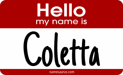 Hello my name is Coletta png download