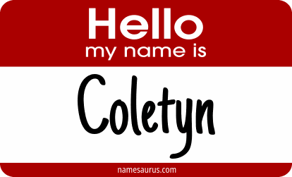 Hello my name is Coletyn png download