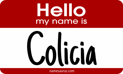 Hello my name is Colicia png download