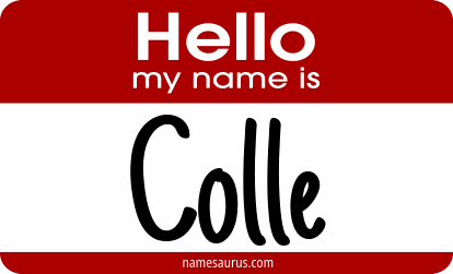 Hello my name is Colle png download