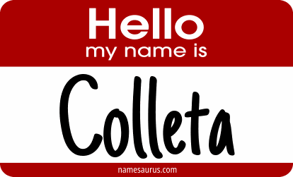 Hello my name is Colleta png download